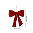 thumbnail image 3 of Adorno de Lazo Navideño de Terciopelo | Material Aterciopelado Rojo | 30 X 28 Cm | Decoración para Escaparates, Tiendas y Paredes | 1 Unidad | 70 G, 3 of 6