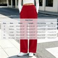 thumbnail image 4 of hoksml Women's Straight Leg Pants V Waist Wide Waistband Casual Pants with Pockets, 4 of 8
