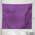 thumbnail image 1 of Edgy Tapestry, Triangles in Purple Tones Geometric Stripes Squares Angles Digital, Fabric Wall Hanging Decor for Bedroom Living Room Dorm, 5 Sizes, Dark Magenta Fuchsia, by Ambesonne, 1 of 1