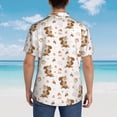 thumbnail image 3 of Lsque Fall Squirrel pattern Hawaiian Shirt for Men, Unisex Summer Beach Casual Short Sleeve Button Down Shirts-Large, 3 of 9