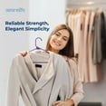 thumbnail image 7 of SereneLife 10-Pack Plastic Hangers, Non-Slip, Space-Saving Closet Organizers, Durable and Strong for Shirts, Sweaters, Hoodies, Kids Clothes & Dresses, Ultra-Thin, Lightweight - Purple, 7 of 7