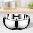thumbnail image 1 of Lavabo de acero inoxidable, cuenco grande para mezclar, lavabo, plato, recipiente redondo, cuenco para servir, cuenco de metal para muffins y adobos Diámetro 24cm, 1 of 8