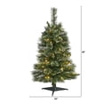 thumbnail image 7 of Nearly Natural 3ft. Wisconsin Slim Snow Tip Pine Artificial Christmas Tree with 50 Clear LED Lights, 7 of 7