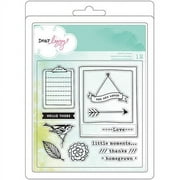 American Crafts Dear Lizzy 5th & Frolic Acrylic Stamps 4"X4"-