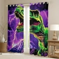 thumbnail image 2 of Dinosaur Curtains 3D Jungle Animal 2 Panels 52"Wx84"L Curtains & Drapes,Green Dino Blackout Curtains Volcanic Lightning Curtains,Prehistoric Reptile Dinosaurios Room Decor, 2 of 6