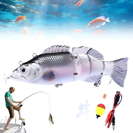 BESTSKY 2026 New Robotic Swimming Bait 5.5 Inch Electronic Fishing Lures for Bass Bluegill Robotic Swimbaits for Saltwater & Freshwater