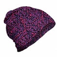 thumbnail image 1 of Jungle Unisex Beanie, Leopard Skin Safari 80s, Hiking Outdoors, Royal Blue Hot Pink, by Ambesonne, 1 of 1