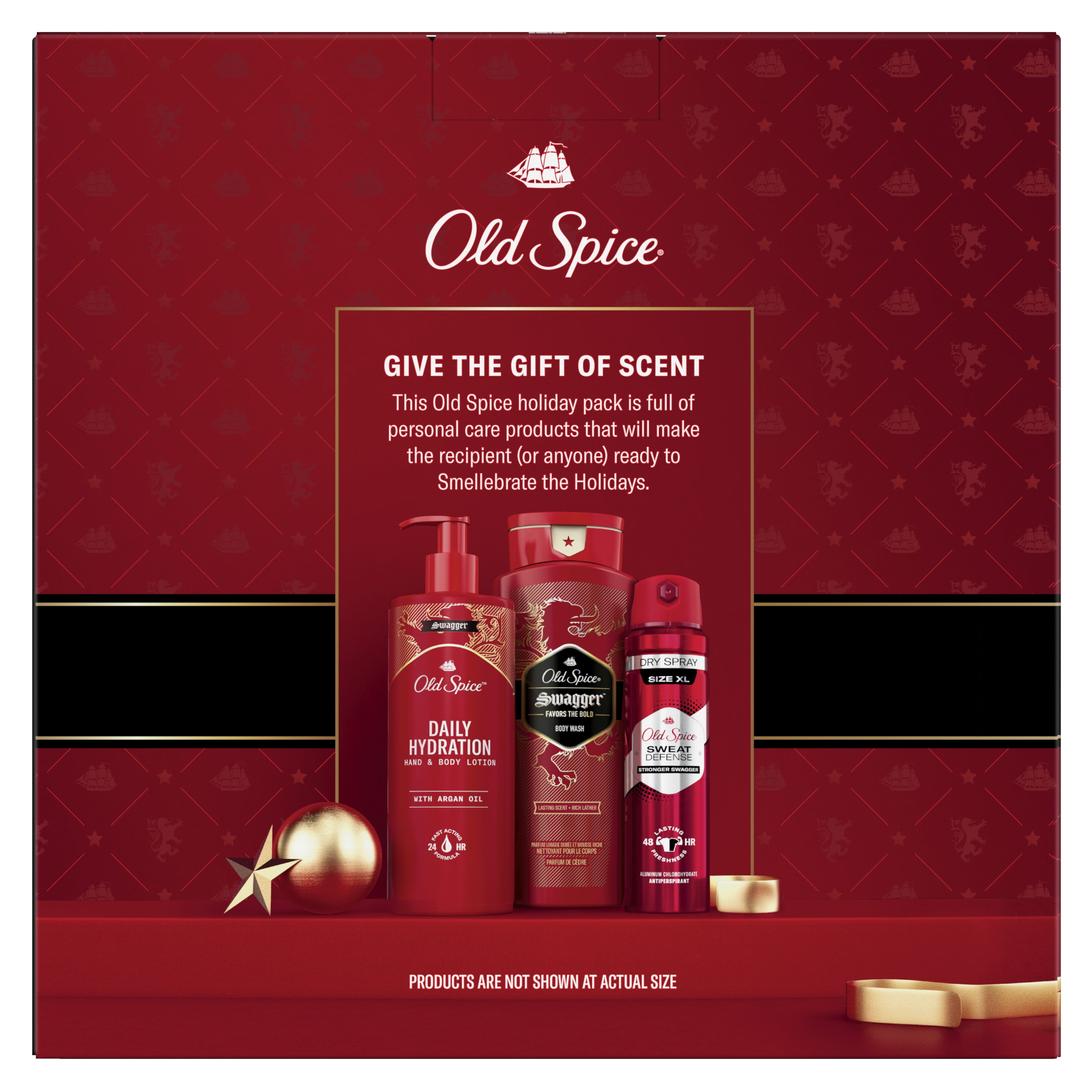 ($30 Value) Old Spice Swagger Premium Holiday Gift Pack includes Antiperspirant Spray, Hand and Body Lotion, and Bodywash