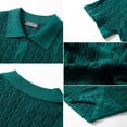 thumbnail image 6 of Gamivast Short Sleeve Shirts for Men Textured Woven Camp Collar Short Sleeve Beach Shirts Soft Casual Shirts Solid Color Button up Retro Style Summer Daily, 6 of 6