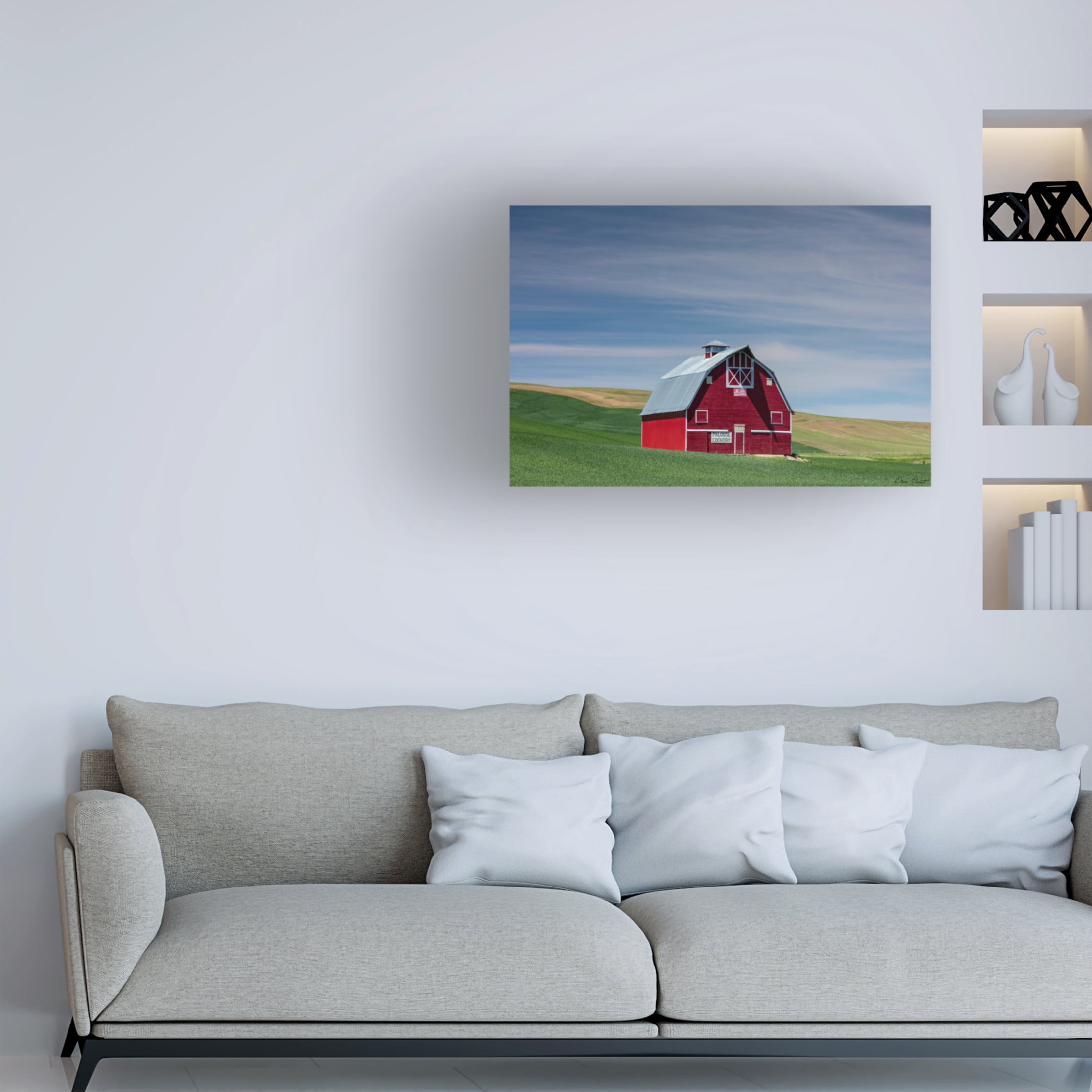 Trademark Fine Art David Drost  Red Palouse Barn I Canvas Wall Art