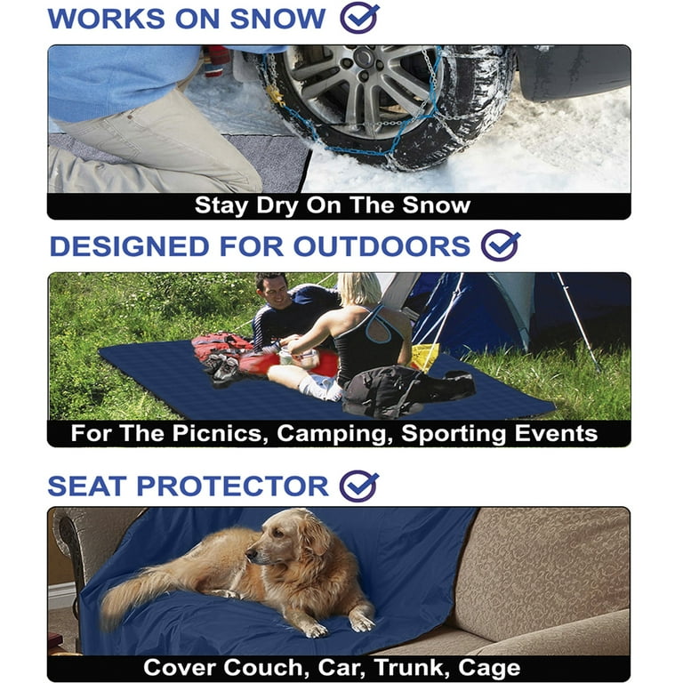 Tirrinia Outdoors Waterproof Throw Blanket 60 x 80 Sherpa Fleece