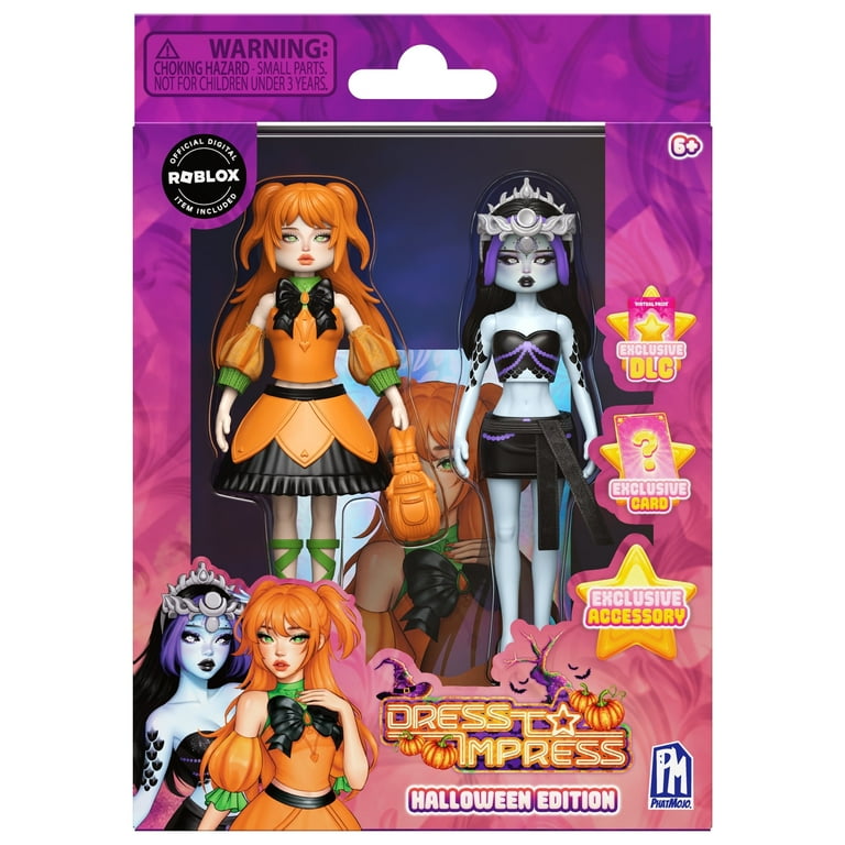 Dress To Impress Mystery Models Small Dolls 3-Pack Halloween Edition Series 2 Includes DLC Code Officially Licensed Collector Set by PhatMojo