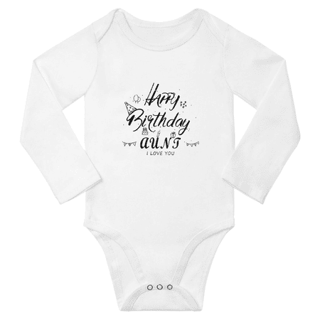 

Happy Birthday Aunt! I Love You Cute Baby Long Sleeve Bodysuit for Boy Girl (White 18-24M)