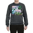 thumbnail image 2 of Unicorn Fanstasy Island Castle Animal Lover Unisex Crewneck Graphic Sweatshirt, Charcoal, X-Large, 2 of 3