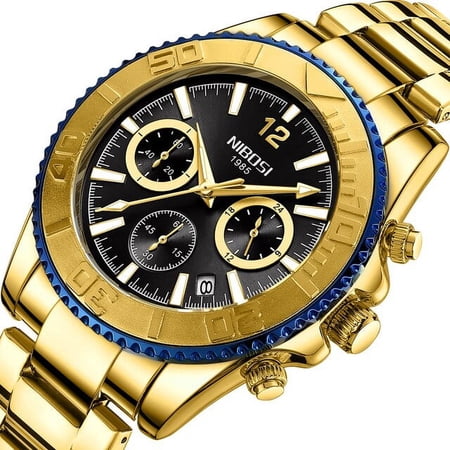 NIBOSI 2022 Watches Mens Top Brand Luxury Clock Casual 24Hour Diver Watch Sport Waterproof Quartz Chronograph Relogio Masculino