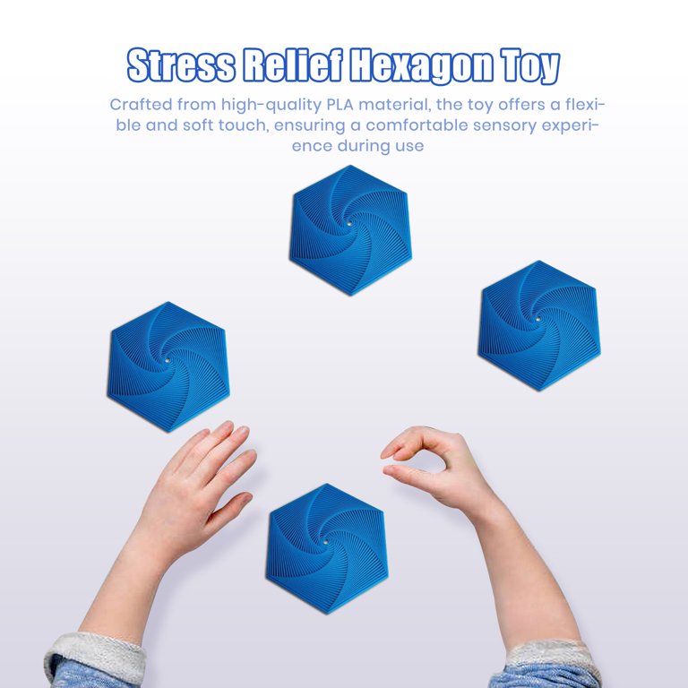 3D Printed Hexagon Cube Fidget Toy - Fractal Gear Spinner, Stress Relief For Kids & Adults, Anti-Anxiety Desk Toy-571633