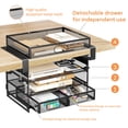 Under Desk Drawer Storage Organizer 3-Tier No Drill Office, Black Clamp ...