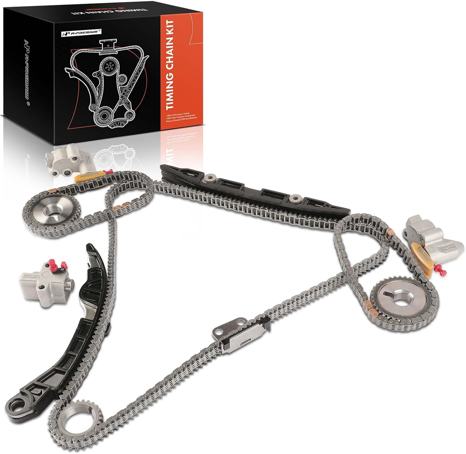 A-Premium 12PCS Engine Timing Chain Kit W/Sprocket & Tensioner