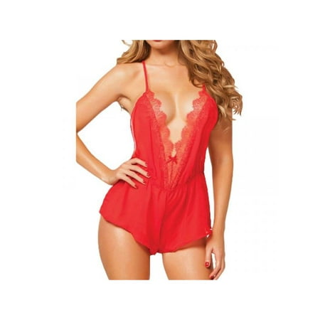 

Sinhoon Sexy Plus Size Lingerie S-XL Sexy Lingerie See Through Lace Nightgown dress
