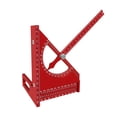 thumbnail image 2 of Regla triangular, transportador cuadrado, para vigas, carpintería ajustable en múltiples ángulos Rojo, 2 of 8