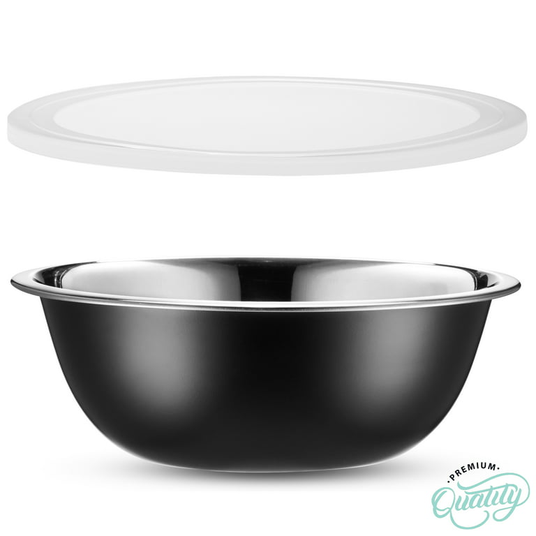 WHYSKO Stainless Steel Mixing Bowls With Lids Set, 5 Sizes Nesting