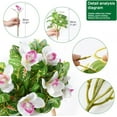 thumbnail image 5 of Artificial Hanging Flowers,Fake Orchid Flowers Branches Real Touch for Outdoor Indoor,Artificial Plants in Coconut Lining Hanging Baskets for Patio Garden Decor(White), 5 of 6