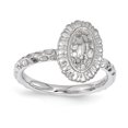 thumbnail image 1 of Bague Ovale en Argent Sterling Stackable Expressions Rhodié Taille 10, 1 of 3