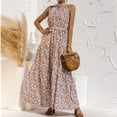 thumbnail image 2 of Mikilon Robe Longue d'Été pour Femmes, Mode, Dos Nu, Sans Manches, Imprimée, Aguichant, Décontractée, à Bretelles, 2 of 9