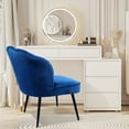 thumbnail image 2 of Hofitlead Velvet Chairs,Dinning Accent Upholstered Chair,Vanity Chair for Bedroom(Blue,2pcs), 2 of 8