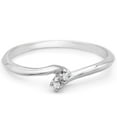 thumbnail image 4 of SuperJeweler 0.02ct Two Diamond Promise Ring In 10 Karat White Gold For Women, 4 of 6