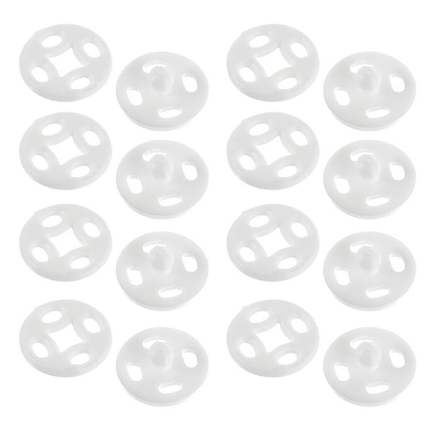 EeaseMX 1000 botones transparentes invisibles de plástico para camisetas, ropa, costura, scrapbooking y manualidades (blanco, 10 mm)