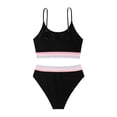 thumbnail image 4 of Traje de baño de 2 piezas para mujer, trajes de baño para mujer, bikini de dos piezas con espalda descubierta y vendaje, conjunto de ropa de playa para mujer, 4 of 6