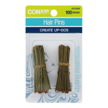 Conair Styling Essentials Brown Hair Pins, 100 ct (Package May Vary)