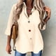 thumbnail image 4 of Camisa Informal de Moda para Mujer, con Botones, Cuello , Blusas Holgadas y Regulares, Blusas de Otoño Albaricoque XXL, 4 of 7