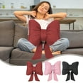 thumbnail image 7 of Steadline Bowknot Ribbon Headrest Pillow with Linen Cover for Sofa and Chair,Breathable and Comfortable Back Support Cushion for Office Home Use,Decorative Throw Pillow with Stylish Design, 7 of 7