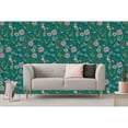 thumbnail image 2 of MuralsPrint Pine Floral and Birds Wallpaper, Removable Peel and Stick Wallpaper, 10'L x 24''W, 2 of 4