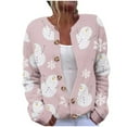thumbnail image 1 of LOVZFMLL Cardigan pour Femmes Cardigan à Manches Longues Creusé Couleur Unie Veste Décontractée, 1 of 2