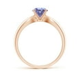 thumbnail image 2 of ANGARA Natural Solitaire Round Tanzanite Tapered Shank Ring in 14K Rose Gold for Women (Size-6mm) | December Birthstone, Birthday, Anniversary, Jewelry Gift for Women | Natural Tanzanite Ring, 2 of 10