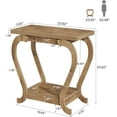 thumbnail image 2 of Tribesigns Table d'Appoint Étroite à 2 Niveaux avec Tablette de Rangement, Table d'Appoint en Bois pour Salon, Chambre, Petits Espaces (1, Brun), 2 of 5