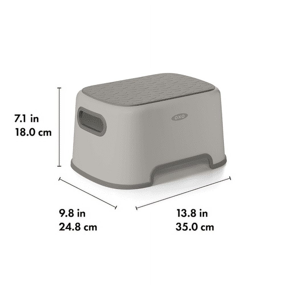 OXO Tot Anti-Slip Step Stool, Drizzle, Supports Up to 200 lbs, Toddler & Kids Use