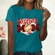 thumbnail image 2 of Blusa informal de manga corta con cuello redondo y estampado suelto de verano para mujer con estilo OAVQHLG3B Store  lin121212, 2 of 4