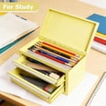 thumbnail image 5 of Mini Steel Tool Box with Drawers - Small Tool Chest for Small Item Storage Organizer - Portable Metal Toolbox Organizer with Tool Drawer (mini yellow), 5 of 13