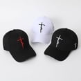 thumbnail image 2 of CUKOLSXA Embroidered Cross Baseball Cap, Christian Adjustable Snapback Hat for Men & Women, Men Hats, Men Hat, Baseball Cap Women, Baseball Hat Structured Dad Hat with Jesus Faith Design, 2 of 6