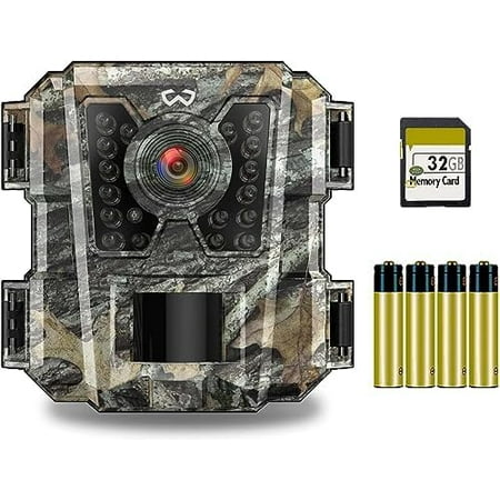 Mini Trail Camera 1080P Game Hunting Cam with Night Vision Motion Activated Waterproof Compact Wildlife Camera for Outdoor Surveillance$$Other