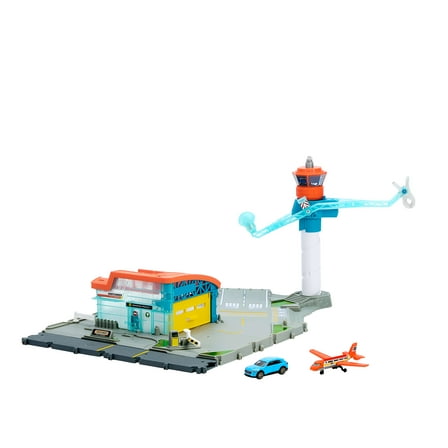 Matchbox Airport Takeoff Adventure Playset with 1 Die-Cast Toy Audi Car & 1 Plastic Plane