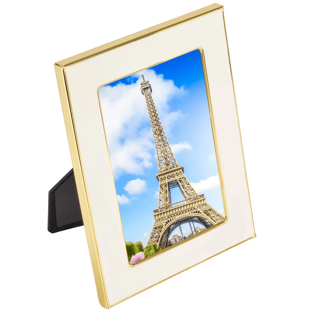 Mikasa Enamel Picture Frame Set of 5, White/Gold, 8x10, 5x7, 4x6