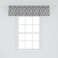 thumbnail image 2 of Ambesonne Polish Folk Art Valance Pack of 2, Traditional Flora, 54"X12", Charcoal Grey White, 2 of 4