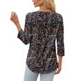 thumbnail image 5 of Tops OFEEFAN de manga 3/4 para mujer estampados para verano 2025, 5 of 5