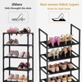 thumbnail image 4 of TRAHOO-Shoe Rack Organizer, 10 Tier Tall Narrow Shoe Rack for Closet Entryway, Shoe Storage Shelf Holds 20-25 Pairs with Hooks, Black, 4 of 4