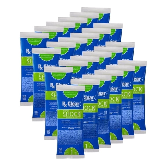 Rx Clear Super Shock for Synergy Pool Systems, 1 lb, 24 Pack